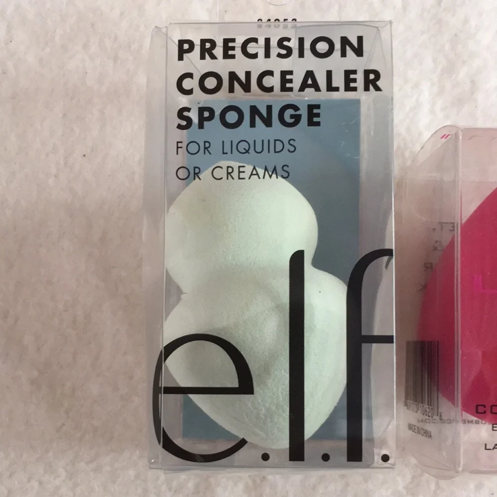 New Bundle Of 2 Liquid/Cream Make-Up Sponges Elf/Illuminati